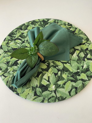 Kit 08 capas sousplats com guardanapos