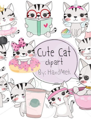 Kit digital gatinhos / cute cat