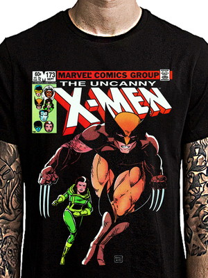 Camiseta x-men, wolverine rogue