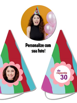 Chapeuzinho de festa personalizado de repente 30 trintei
