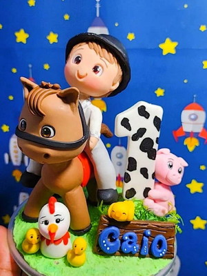 Vela personalizada fazendinha