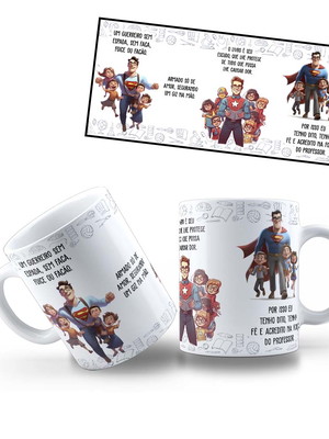 Caneca dia dos professores poema um guerreiro sem espada