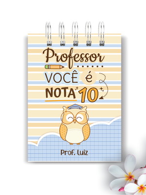 Bloquinho professor - personalizado com nome