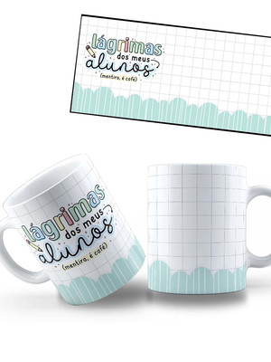 Caneca lágrimas dos meus alunos verde