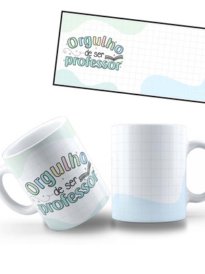 Caneca orgulho de ser professor azul