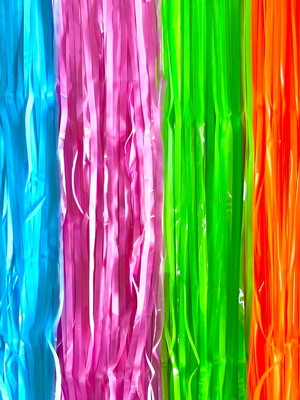 Cortina candy para festa 1 unid 2x1m painel decoração franja