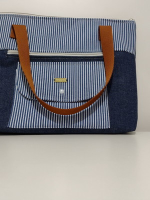 Bolsa tote jeans grande