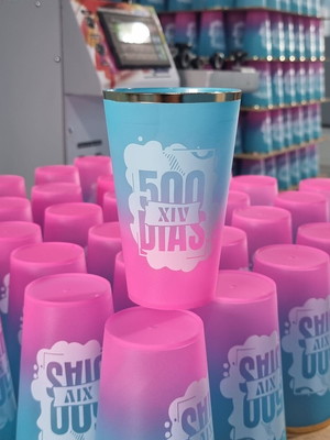 Copos twister 500ml bicolor - aniversário