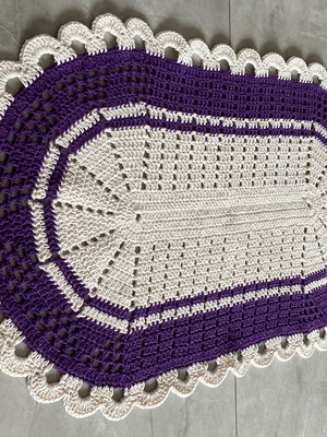 Tapete de porta roxo paixão