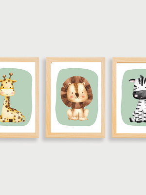 Quadros decorativos infantil safari