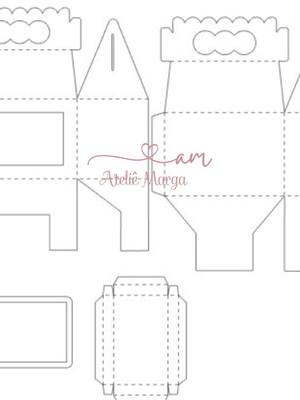Arquivo de corte studio e pdf - maleta shaker molde limpo