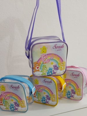 Bolsinha lembrancinha ursinhos carinhosos transparente