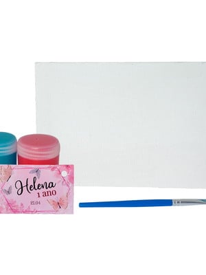 Al022 - kit pintura com tela lisa sem cavalete - aniversário