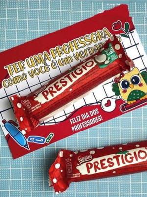Mimo dia dos professores com chocolate prestígio