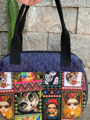 Bolsa média em tecido