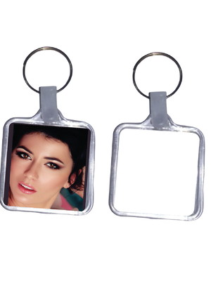Chaveiros completos porta-retrato acrílico 3x4 cm