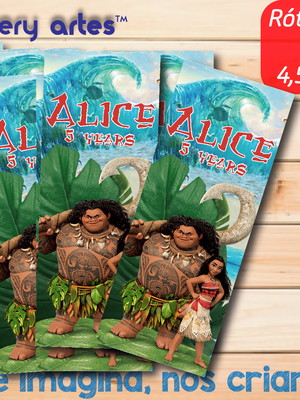Rótulo adesivo suco de caixinha moana