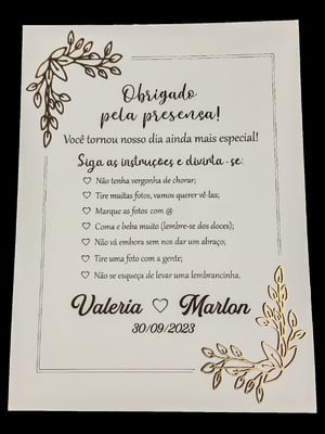 Placa decoração entrada casamento noivos bem-vindos mensagem