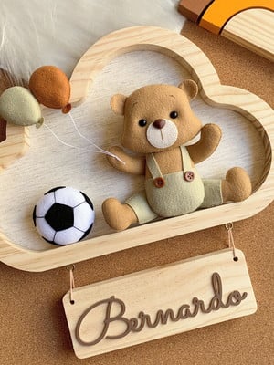 Porta maternidade ursinho e bola