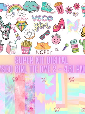 Kit digital vsco girl tie dye 2 - 451 png