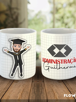 Caneca formando administração - com seu avatar!