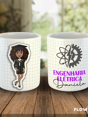 Caneca formando engenharia elétrica - com seu avatar!