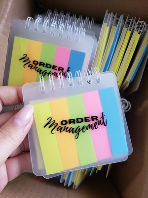Mini bloco de anotação com post it personalizado