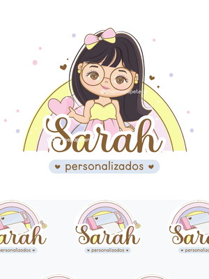Logotipo com mascote (apenas modelo para visualização)