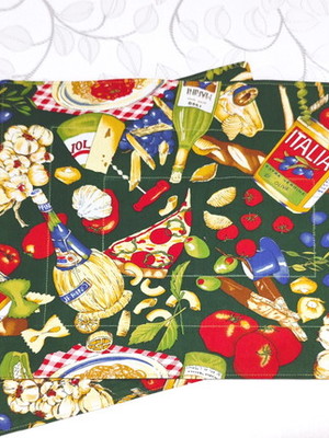 Jogo americano pizza em tecido 30 x 40 cm – 2 peças