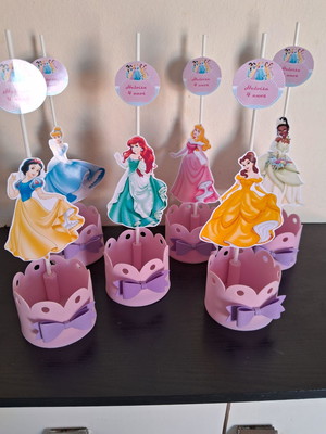 Enfeite de mesa princesas