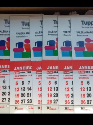 Imã de geladeira com calendário 2024 - 1000und.