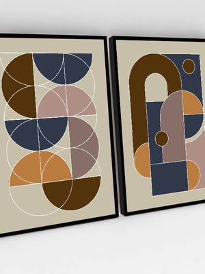 Composição de quadros abstrata com efeitos coloridos