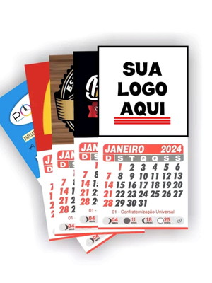 Mini calendários com imã 2024