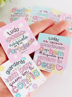 100 tags com versículos bíblicos/cartão motivacional