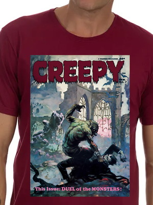 Camiseta creepy vampire vs werewolf