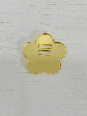 Passante em acrílico para elástico - flor