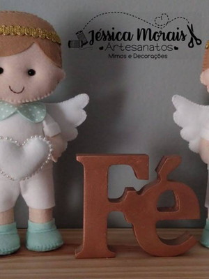 Mini anjinho em feltro