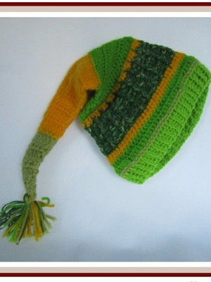 Touca ou gorro de lã - crochê