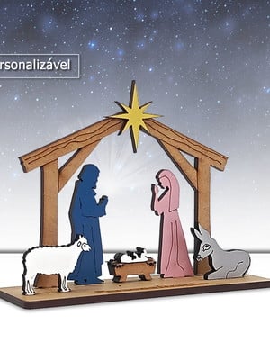 Lembrancinha de natal personalizada presépio menino jesus