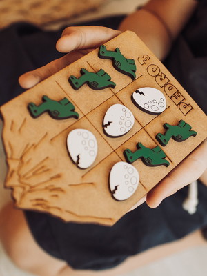 Jogo da velha tema dinossauro