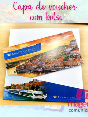 Capa de voucher em papel com bolso