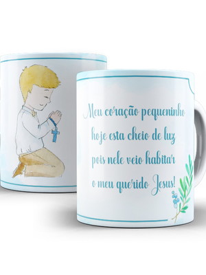 Caneca personalizada primeira eucaristia com nome