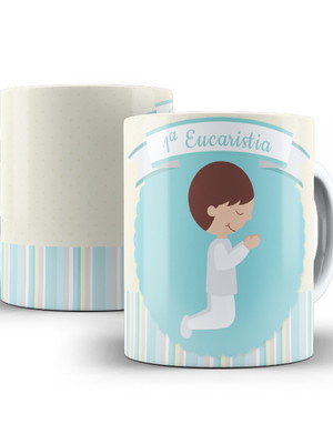 Caneca personalizada primeira eucaristia com nome