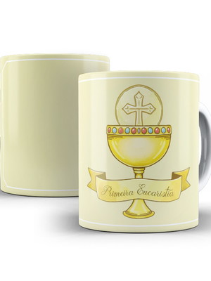 Caneca personalizada primeira eucaristia com nome