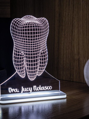 Luminária led personalizada dentista