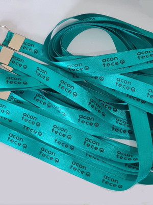 Cordão crachá de cetim personalizado 15mm-40cm de compriment