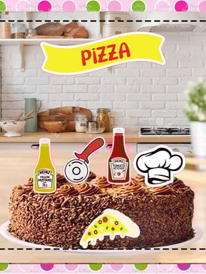 Topo de bolo pizza