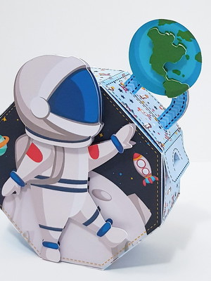 Caixa oitavada astronauta