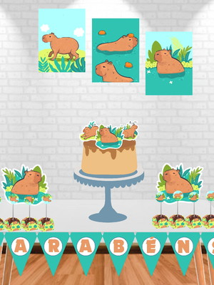 Kit festa capivara verde