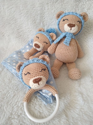 Kit recém chegado amigurumi ursinho